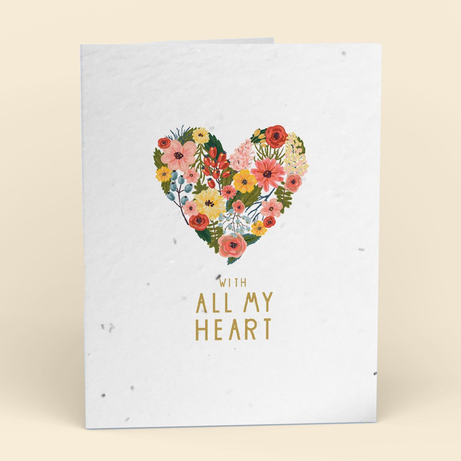 With All My Heart Plantable Cards - 10 Pack