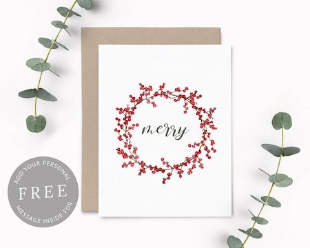 Paper Rose Studio Christmas Card